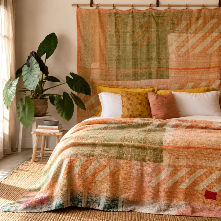 Vintage Kantha Quilts in Jaipur