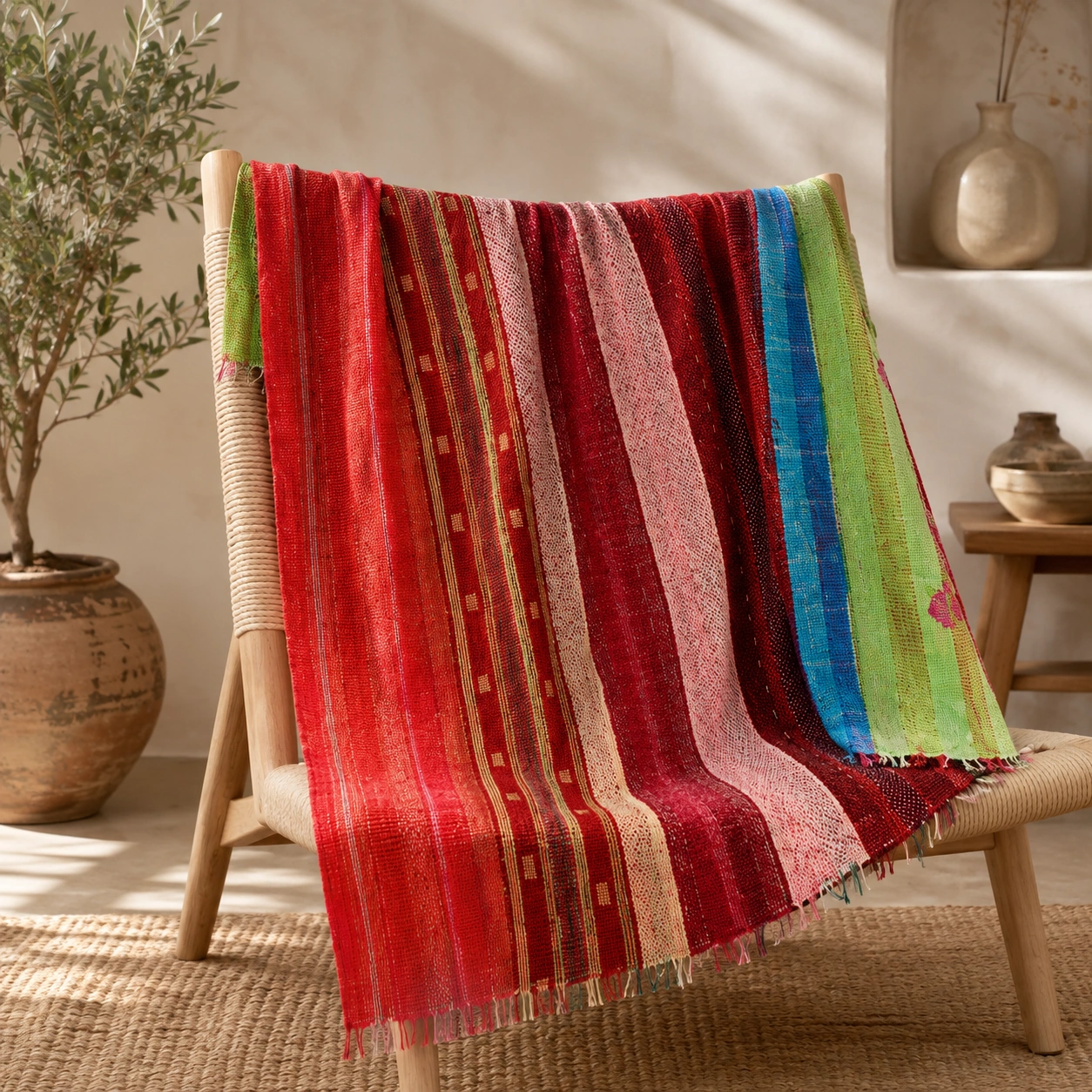 Vintage Kantha Quilts in Jaipur